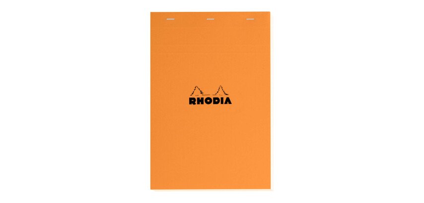 Büroblock Rhodia orange geheftet 80 Blätter 5 x 5 n°18 Format 21 x 29,7 cm