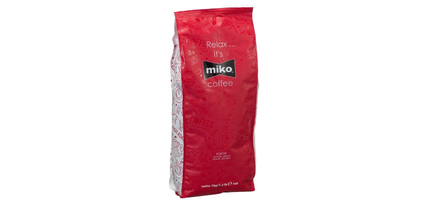 Packung 1 kg geröstete Kaffeebohnen Miko 70% Arabica, 30% Robusta