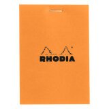 Cursusblok Rhodia oranje geniet 80 vellen geruit 5 x 5 n°11 formaat 7,5 x 10,5 cm