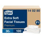 Tork Mouchoirs doux blancs F1, Premium, 2 plis, 100 feuilles