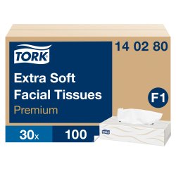 Tork Mouchoirs doux blancs F1, Premium, 2 plis, 100 feuilles