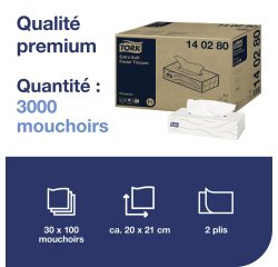 Tork, box of 100 handkerchiefs