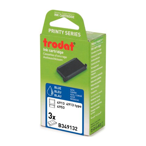 Almohadilla Trodat Printy 4913 Pack de 3 azul