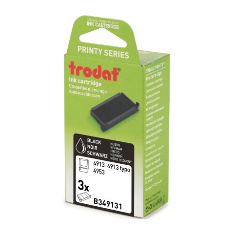 Almohadilla Trodat Printy 4913 Pack de 3 negro