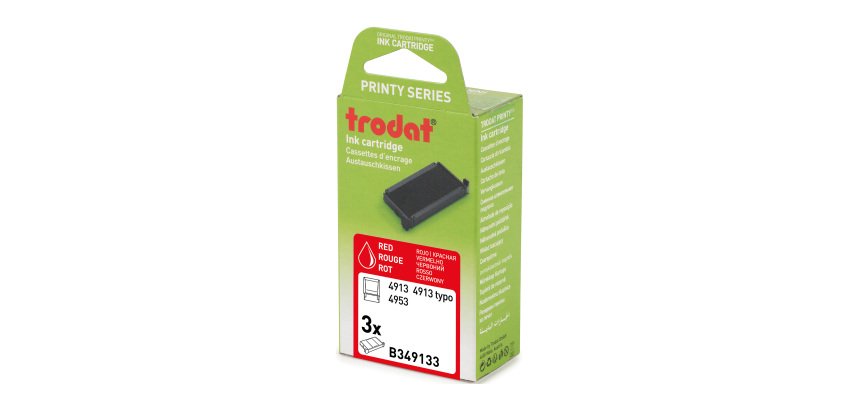Cassette d'encrage Trodat Printy 6/4913 - Lot de 3
