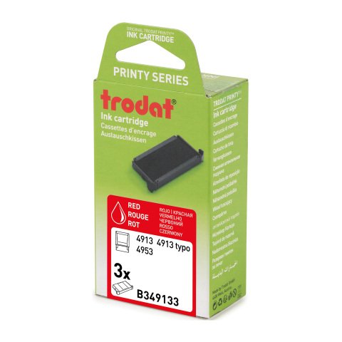 Almohadilla Trodat Printy 4913 Pack de 3 rojo