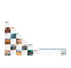 Sous-main perpetuel coloré - 25 feuilles encollées - 38.5 x 54 cm