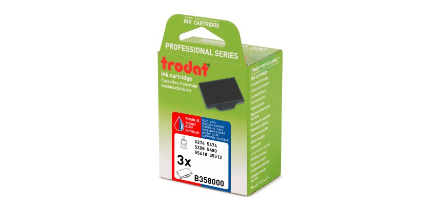 Cassette d'encrage bicolore Trodat Metal Line 6/58/2