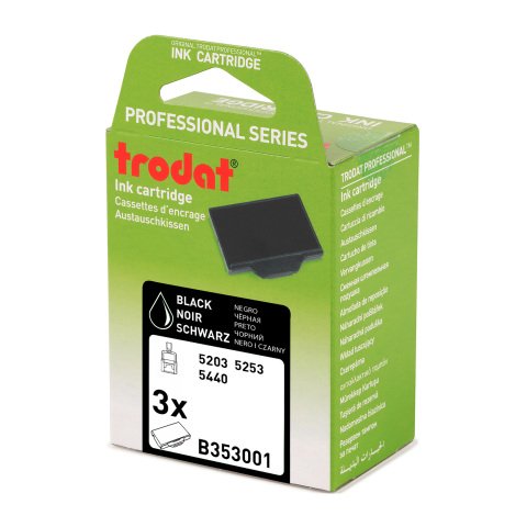 Almohadilla negra Professional Line 6/53A Trodat - Lote de 3