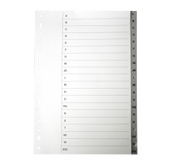 Separadores alfabéticos de polipropileno Folio 20 divisiones Bruneau