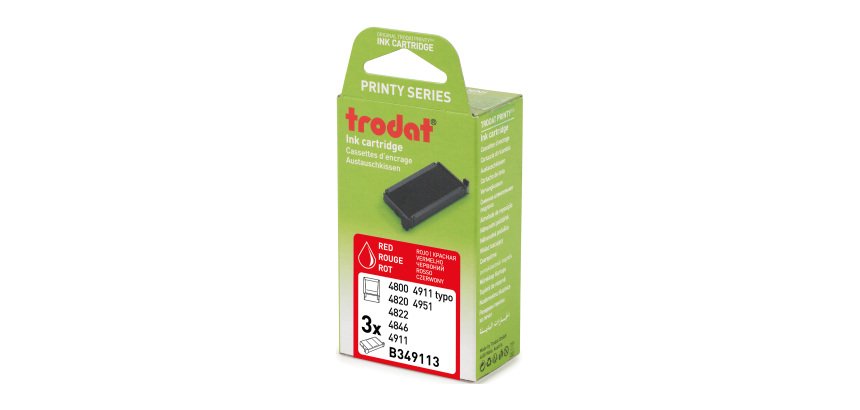 Cassette d'encrage Printy 6/4911 Trodat - Lot de 3