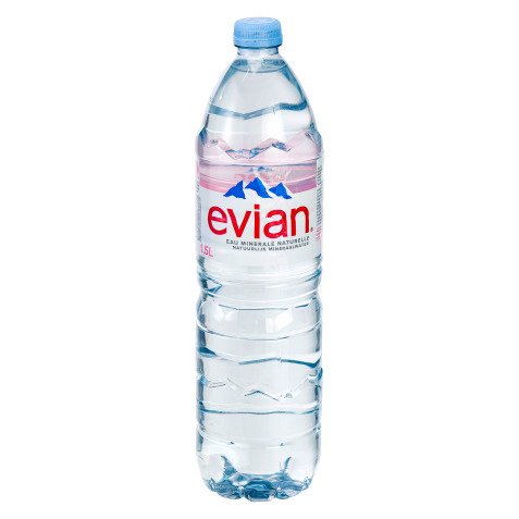 Mineralwasser Evian Flasche 1,5 l - Pack von 12