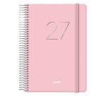Agenda Gloss día página 12,5 x 18 cm rosa