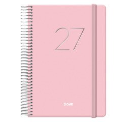 Agenda Gloss día página 12,5 x 18 cm rosa