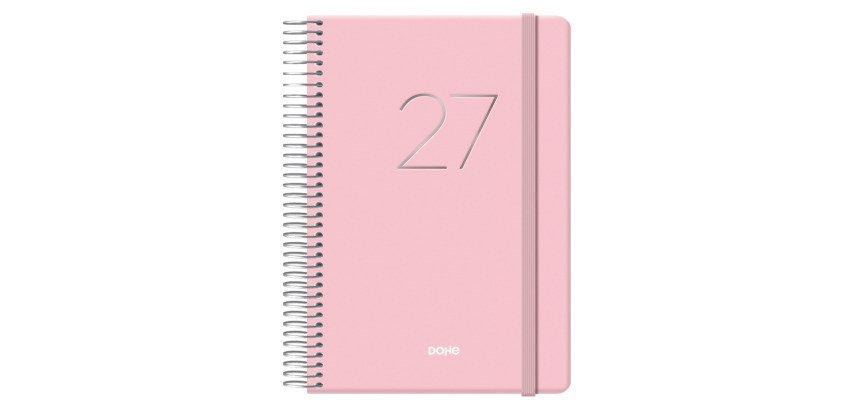 Agenda Gloss día página 12,5 x 18 cm rosa