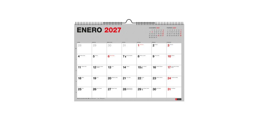 Calendario de Pared A3 Castellano Miquelrius