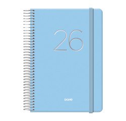 Agenda Gloss día página 12,5 x 18 cm azul