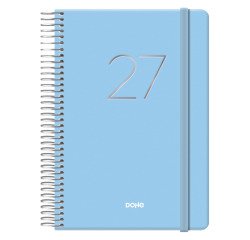 Agenda Gloss día página 12,5 x 18 cm azul
