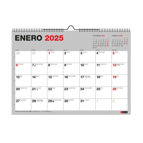 Calendario de Pared A4 Castellano Miquelrius