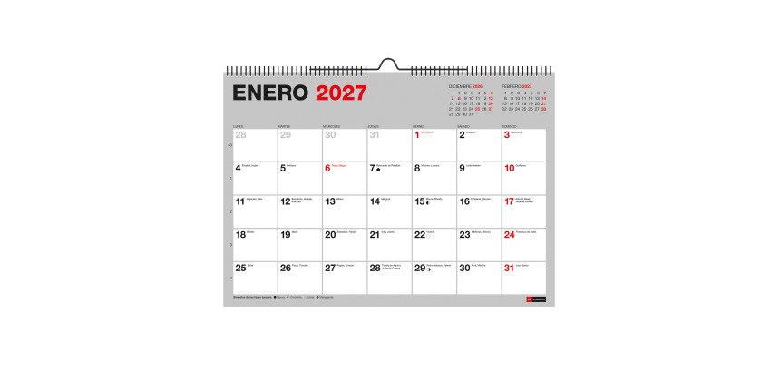 Calendario de Pared A4 Castellano Miquelrius