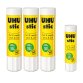 Pack 3 glue sticks UHU 21 g + 1 glue stick UHU 8 g for free