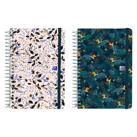 Agenda Oxford Bloom A6 semana vista espiral diseños surtidos