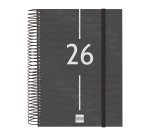 Agenda 155x212 1 Día Página Espiral Year Finocam Negro Catalán