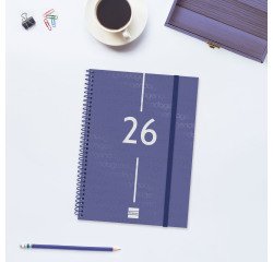 Agenda 155x212 Semana Vista Apaisada Espiral Year Finocam Catalán