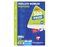 Hojas móviles 500 páginas formato A4 21 x 29,7 cm Métric Clairefontaine - perforadas