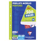 Feuillets mobiles A4 perforé 4 trous sous étui 90 g - 500 pages 5 x 5 mm