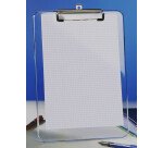 Porte-bloc A4 plastique transparent Alba - 23 x 31,5 cm