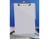 Porte-bloc A4 plastique transparent Alba - 23 x 31,5 cm