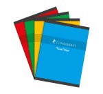 Cahier piqué Conquérant Sept Travaux Pratiques A4 + 24 x 32 cm - grands carreaux - blanc uni - 48 pages