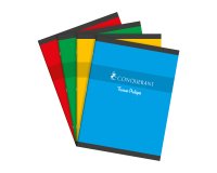 Stapled notebook Conquérant Sept 'Travaux Pratiques' 24 x 32 cm 48 pages large squares and 48 white, plain pages