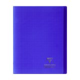 Cahier Koverbook Clairefontaine 24 x 32 cm grand carreaux 96 pages - bleu