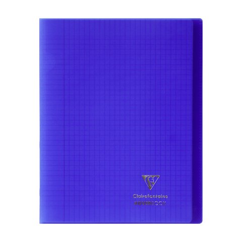 Cuaderno Koverbook Clairefontaine 24 x 32 cm cuadros grandes 96 páginas azul