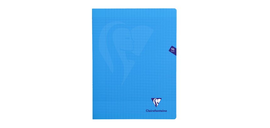 Cahier piqué Mimesys Clairefontaine - 24 x 32 cm - grands carreaux - 96 pages - à la couleur