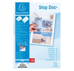 Dosier uñero Exacompta Stop doc de polipropileno liso 11/100 - A4 paquete de 100