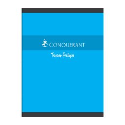 Cahier piqué Conquérant Sept Travaux Pratiques 24 x 32 cm 48 pages grands carreaux et 48 pages blanc uni