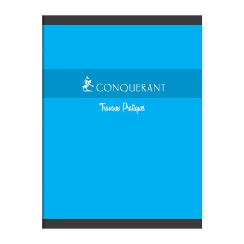 Cahier piqué Conquérant Sept Travaux Pratiques 24 x 32 cm 48 pages grands carreaux et 48 pages blanc uni