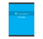 Cahier piqué Conquérant Sept Travaux Pratiques A4 + 24 x 32 cm - grands carreaux - blanc uni - 48 pages