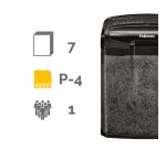 Individual Shredder M-7CM - Micro-Cut Shredding P-4 - 7 Sheets - Fellowes