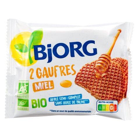 Gaufres miel Bio Bjorg x 2 - Étui de 58 g