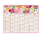 Calendrier semestriel mural 2026 - Fleurs - 21 x 26,5 cm