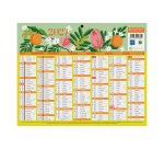 Calendrier semestriel mural 2027 - Fleurs - 21 x 26,5 cm
