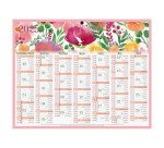 Calendrier semestriel mural 2026 - Fleurs - 21 x 26,5 cm