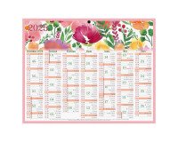 Calendrier semestriel mural 2026 - Fleurs - 21 x 26,5 cm