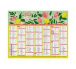 Calendrier semestriel mural 2027 - Fleurs - 21 x 26,5 cm