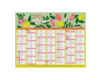 Calendrier semestriel mural 2027 - Fleurs - 21 x 26,5 cm