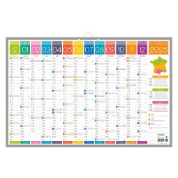 Calendrier mural année 2025 - Tendance - L 65 x H 43 cm